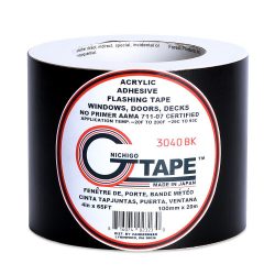 G-Tape Permanent Adhesion Construction Flashing Tape – Black – 4″ x 65′
